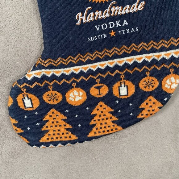 Tito's Vodka Howliday Stocking Christmas Decor Holiday Fair Isle Printed - Picture 3 of 8